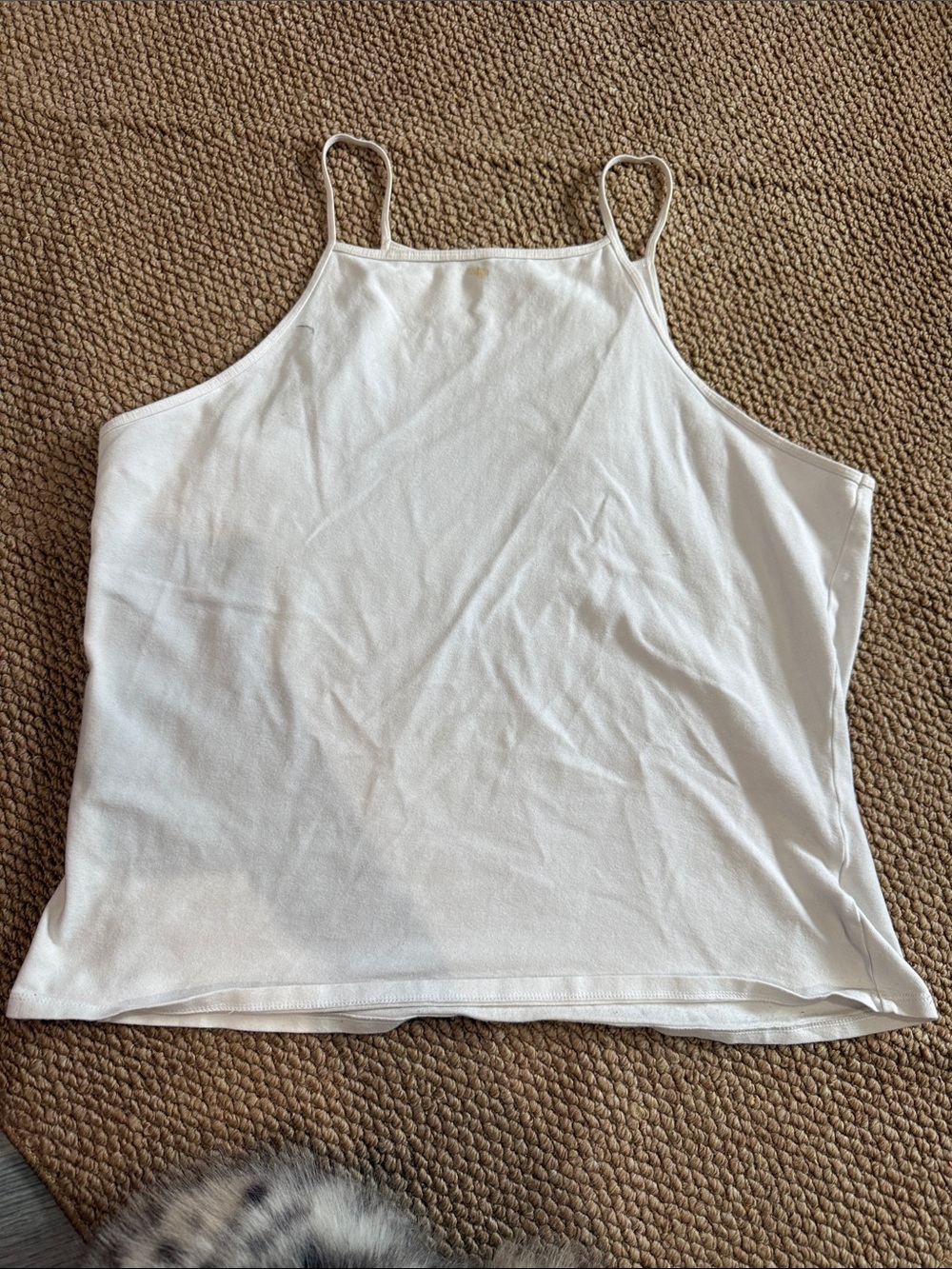 Express White High-Neck Spaghetti-Strap Camisole